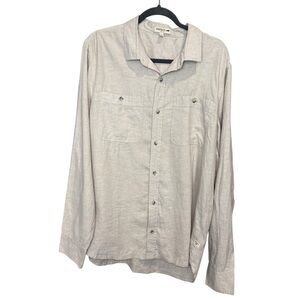Toad&Co Cream Hemp Blend Slim Fit Button Down Size large